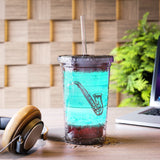 Vintage Turquoise Wood - Alto Sax - Suave Acrylic Cup