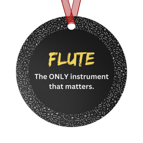 Flute - Only - Metal Ornament