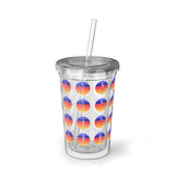 Vintage Grunge Circle Sunset - Bassoon - Suave Acrylic Cup - Pattern