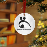 Bass Clef Is Feeling Low - Metal Ornament