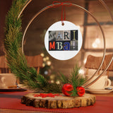 Marimba - Artsy Alphabet - Metal Ornament