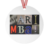 Marimba - Artsy Alphabet - Metal Ornament