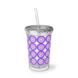 Vintage Grunge Purple Circle - Snare Drum - Suave Acrylic Cup - Pattern