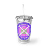 Vintage Grunge Purple Circle - Drumsticks - Suave Acrylic Cup