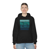 Vintage Grunge Blue Lines - Bass Drum - Hoodie