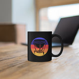 Vintage Grunge Circle Sunset - Timpani - 11oz Black Mug