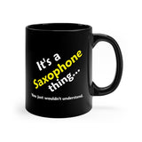 Saxophone Thing - 11oz Black Mug