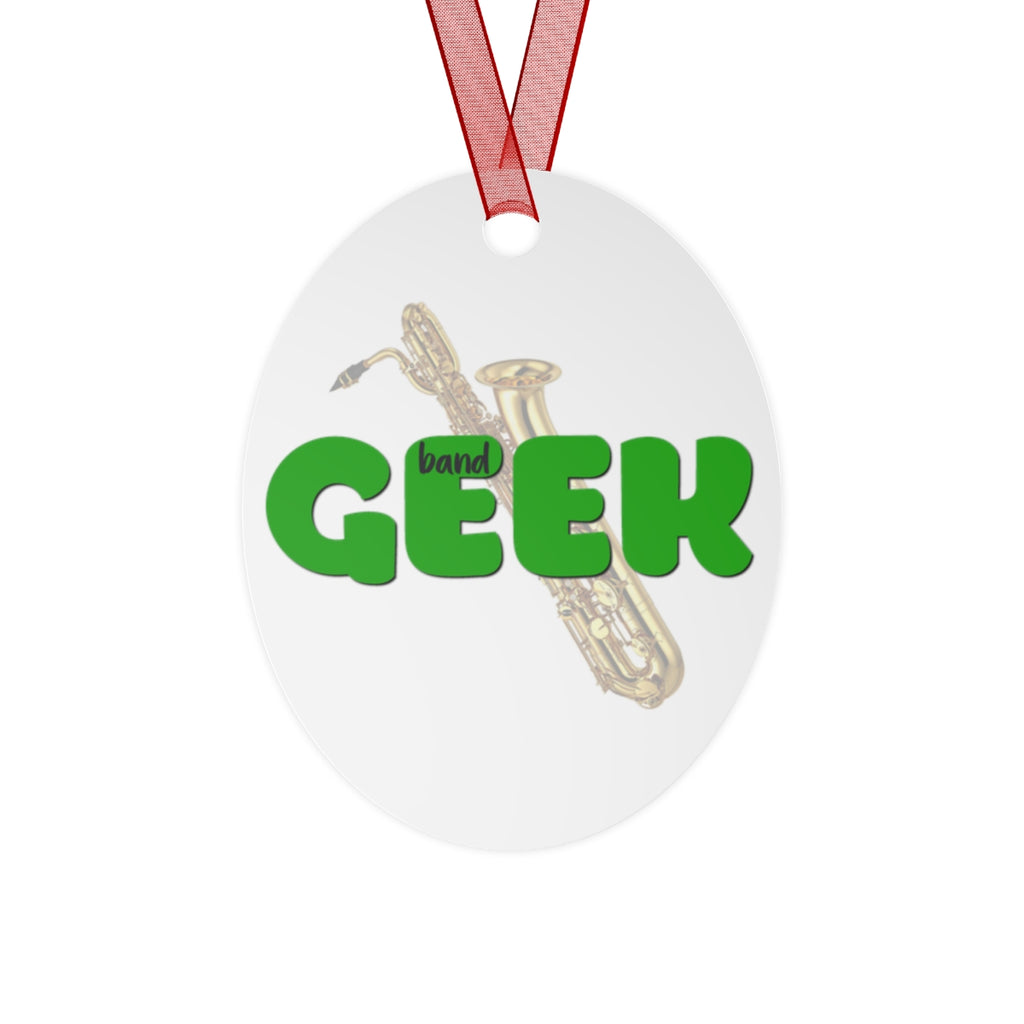 Band Geek - Bari Sax - Metal Ornament