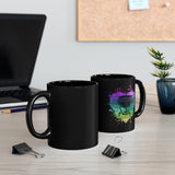 Vintage Rainbow Cloud Heart - Timpani - 11oz Black Mug