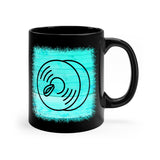 Vintage Turquoise Wood - Cymbals - 11oz Black Mug