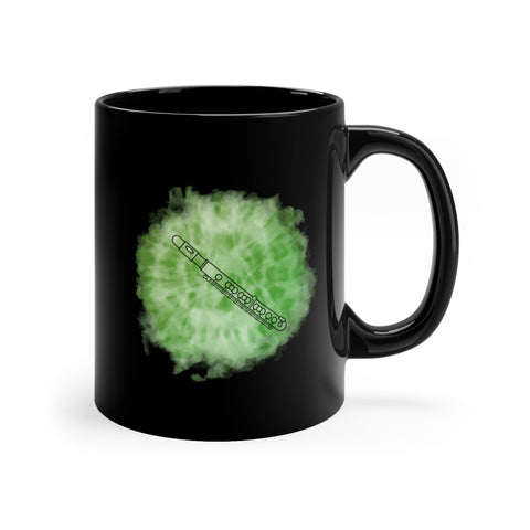 Vintage Green Cloud - Piccolo - 11oz Black Mug