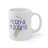 Normal Is Boring - Tenor Sax - 11oz White Mug