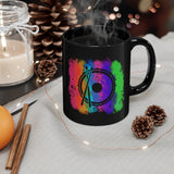 Vintage Rainbow Cloud - Snare Drum - 11oz Black Mug