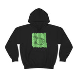 Vintage Green Glitter Dots - Bass Drum - Hoodie