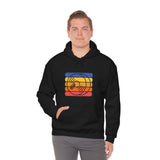 Vintage Grunge Lines Sunset - Cymbals - Hoodie