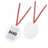 Band - Retro - Navy - Metal Ornament