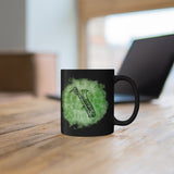 Vintage Green Cloud - Bari Sax - 11oz Black Mug