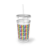 Vintage Rainbow Paint - Bassoon - Suave Acrylic Cup - Pattern