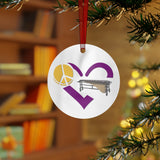 Peace, Love, Marimba - Metal Ornament