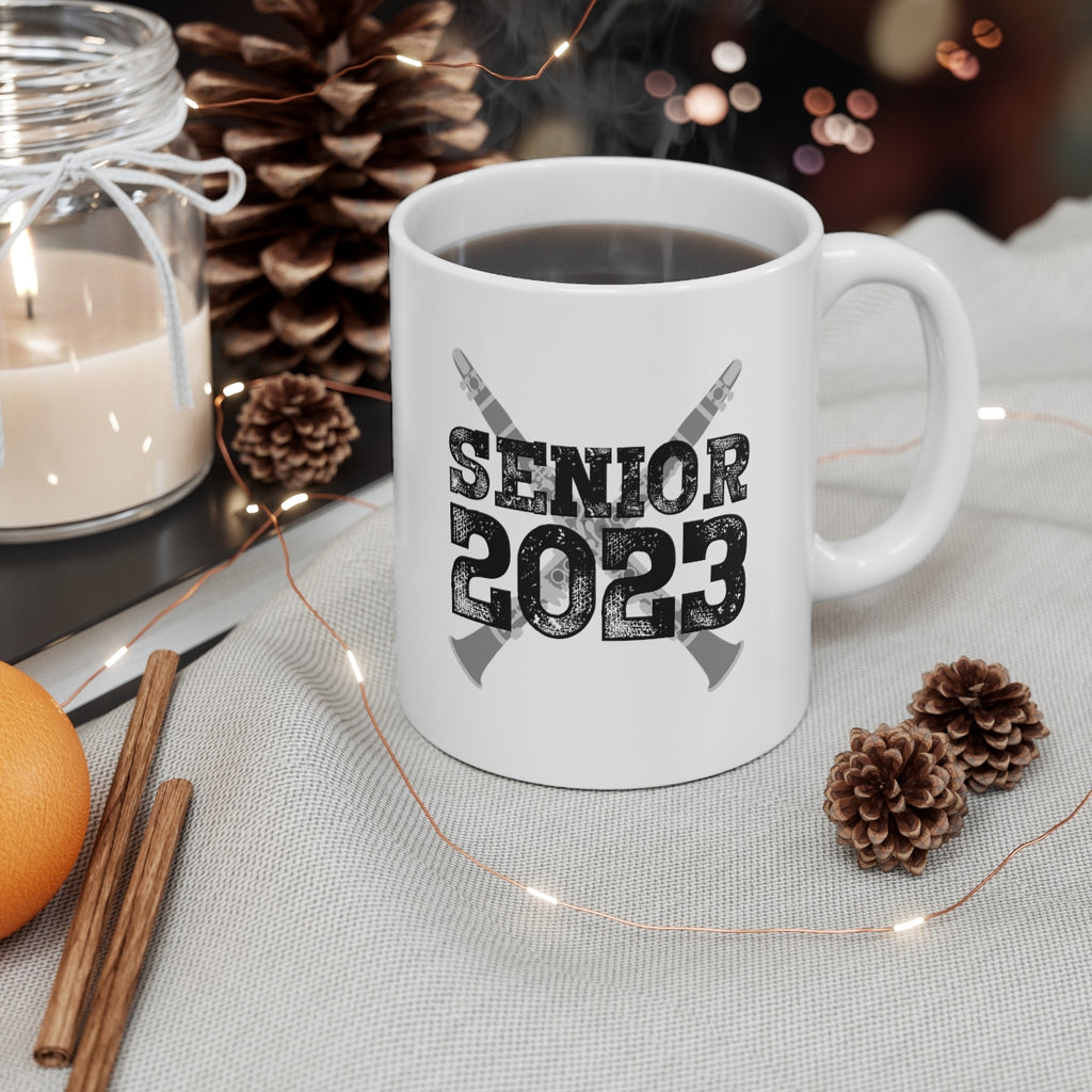 Senior 2023 - Black Lettering - Clarinet - 11oz White Mug