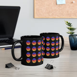 Vintage Grunge Circle Sunset - Cymbals - 11oz Black Mug - Pattern