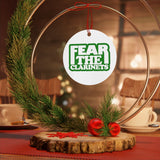 Fear The Clarinets - Green - Metal Ornament