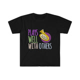 Plays Well With Others - Tuba - Unisex Softstyle T-Shirt