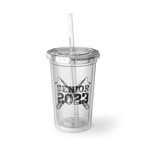 Senior 2023 - Black Lettering - Bass Clarinet - Suave Acrylic Cup