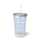 Vintage Blue White Tie Dye - Drumsticks - Suave Acrylic Cup - Pattern