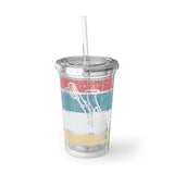 Vintage Grunge Lines 2 - Bari Sax - Suave Acrylic Cup