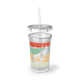 Vintage Grunge Lines - Tuba - Suave Acrylic Cup