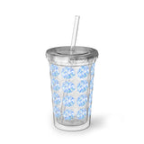 Vintage Blue White Tie Dye - Drumsticks - Suave Acrylic Cup - Pattern