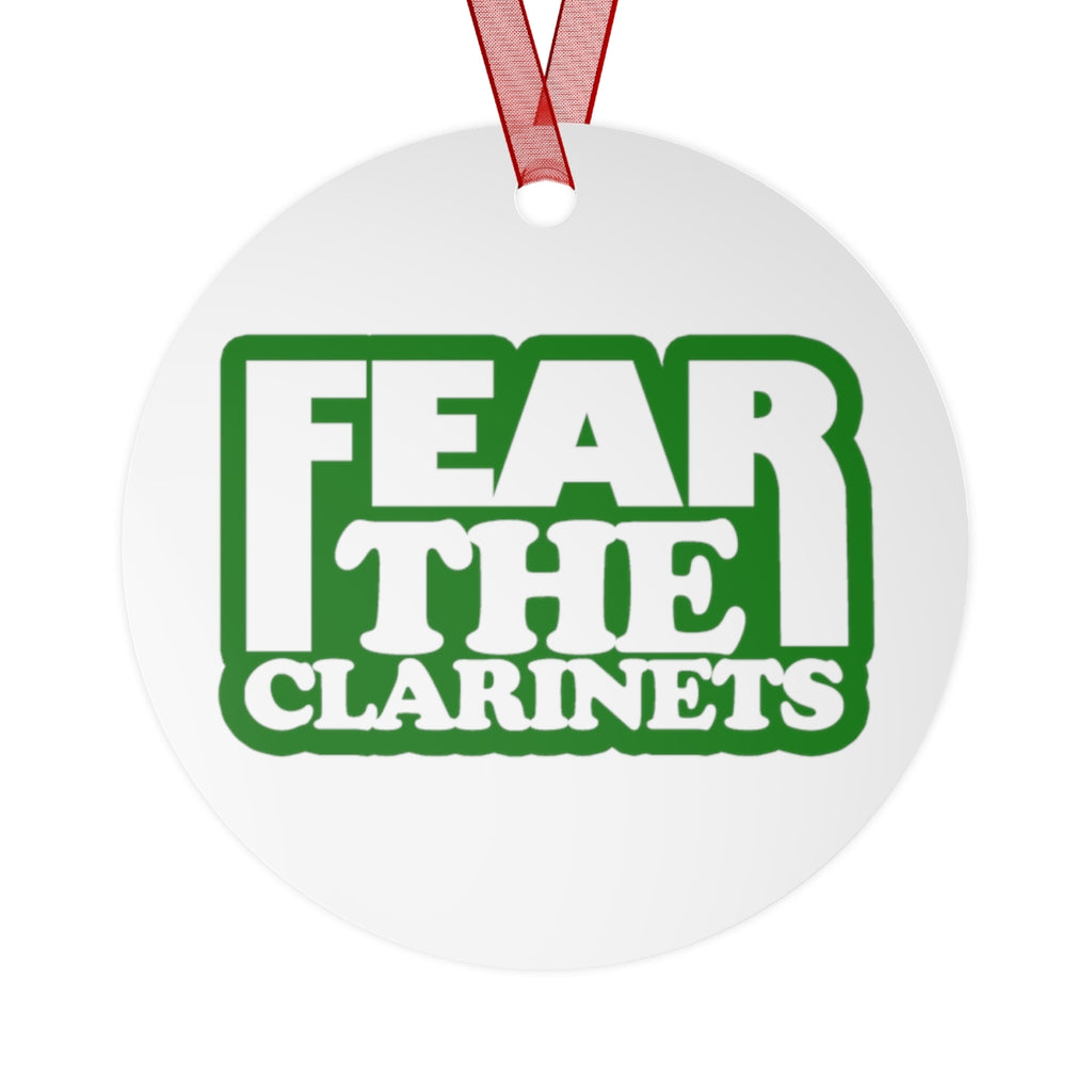 Fear The Clarinets - Green - Metal Ornament