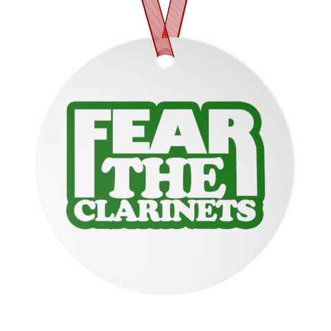 Fear The Clarinets - Green - Metal Ornament