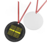 Color Guard - Retro - Yellow - Metal Ornament