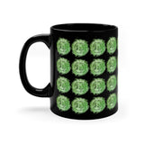 Vintage Green Cloud - Cymbals - 11oz Black Mug - Pattern