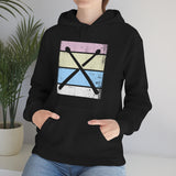 Vintage Grunge Pastel Lines - Drumsticks - Hoodie