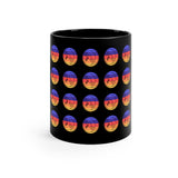 Vintage Grunge Circle Sunset - Cymbals - 11oz Black Mug - Pattern