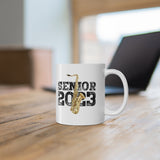 Senior 2023 - Black Lettering - Tenor Sax - 11oz White Mug