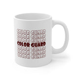 Color Guard - Retro - Maroon - 11oz White Mug