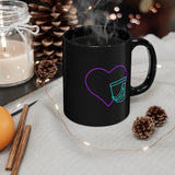 Marching Band - Heart - Shako - 11oz Black Mug