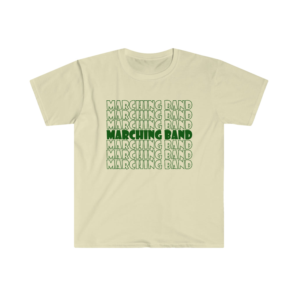 Marching Band - Retro - Green - Unisex Softstyle T-Shirt