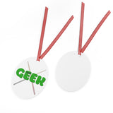 Band Geek - Drumsticks - Metal Ornament