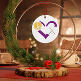 Peace, Love, Drumsticks - Metal Ornament