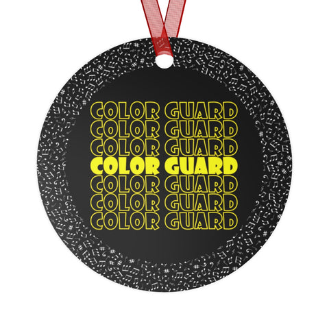 Color Guard - Retro - Yellow - Metal Ornament