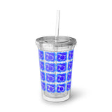 Vintage Blue Cloud - Bass Drum - Suave Acrylic Cup - Pattern