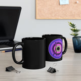 Vintage Grunge Purple Circle - Snare Drum - 11oz Black Mug