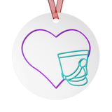 Marching Band - Heart - Shako - Metal Ornament