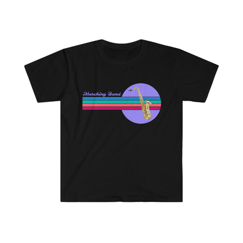 Marching Band - Retro - Tenor Sax -  Unisex Softstyle T-Shirt
