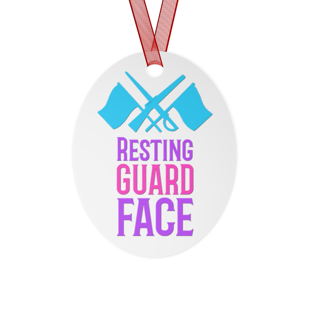 Resting Guard Face - Metal Ornament